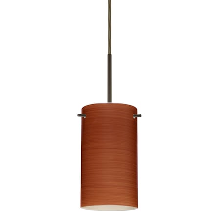 Stilo 7 Cord Pendant, Cherry, Bronze Finish, 1x40W Candelabra